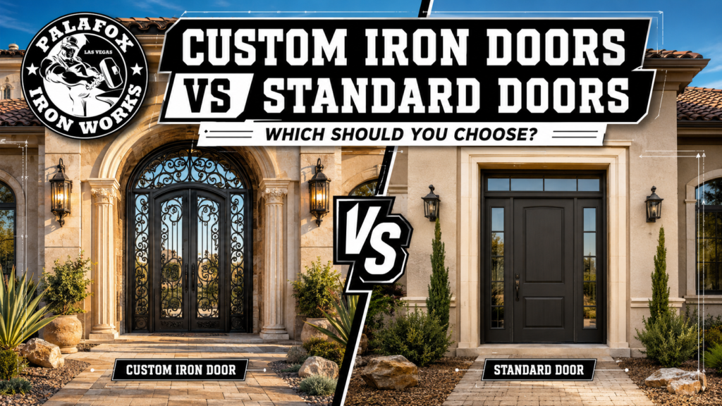 custom iron doors vs standard doors